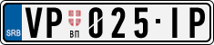 License plate of Serbia, Cars
