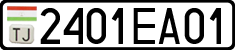 License plate of Tajikistan, Private owners (2009)