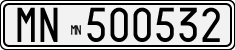 License plate of Italy, Cars (1927 year series)