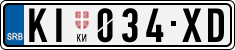License plate of Serbia, Cars