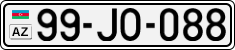 License plate of Azerbaijan, Cars
