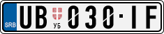License plate of Serbia, Cars
