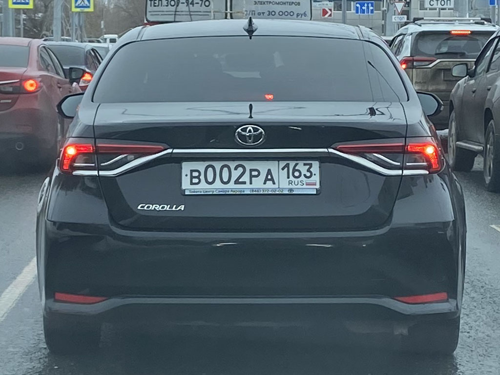 в 002 ра 163, Toyota Corolla 12th gen (Altis) Sedan (E210; Global-market), 2019–