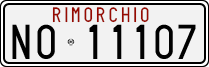 License plate of Italy, Trailers (1927 year series)