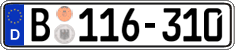 German license plate, Diplomatic
