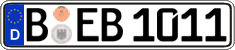 German license plate, Regular plates