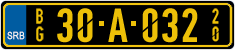 License plate of Serbia, Diplomatic