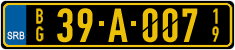 License plate of Serbia, Diplomatic