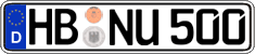 German license plate, Regular plates