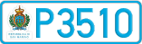 License plate of San Marino, Cars (A1234)