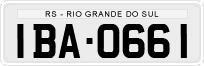 License plate of Brazil, Private owners (1990)
