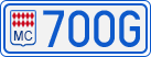License plate of Monaco, Cars