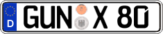 German license plate, Regular plates