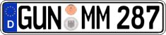 German license plate, Regular plates