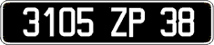 French license plate, FNI