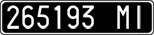 License plate of Italy, Cars (1927 year series)