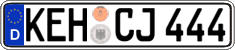 German license plate, Regular plates