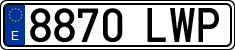 License plates of Spain, Ordinary (2000)