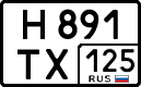 License plate Russia, Cars