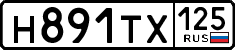 License plate Russia, Cars