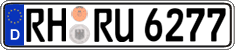 German license plate, Regular plates