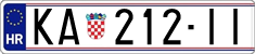 License plate of Croatia, Regular plates
