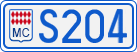 License plate of Monaco, Cars