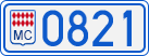 License plate of Monaco, Cars