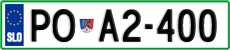 License plate of Slovenia, Cars