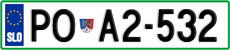 License plate of Slovenia, Cars