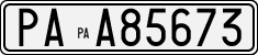 License plate of Italy, Cars (1927 year series)