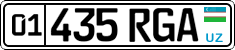 License plate of Uzbekistan, Organizations