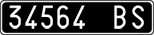 License plate of Italy, Cars (1927 year series)
