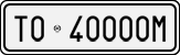 License plate of Italy, Cars (1927 year series)