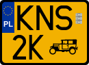 License plates of Poland, Oldtimers