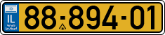 License plate of Israel, Regular plates