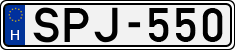 license plates of Hungary, Cars (1990)