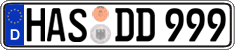 German license plate, Regular plates