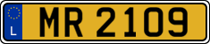 License plate of Luxembourg, 2003 year system