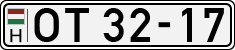 license plates of Hungary, Oldtimers (1990)