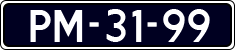 License plate of the Netherlands, Imported oldtimers (cars)