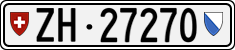 License plate of Switzerland, Cars
