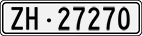 License plate of Switzerland, Cars