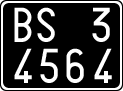 License plate of Italy, Cars (1927 year series)