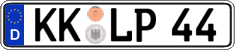German license plate, Regular plates
