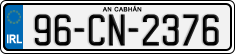 License plate of Ireland, Regular plates