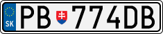 License plate of Slovakia, Cars