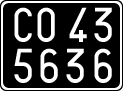 License plate of Italy, Cars (1927 year series)