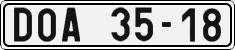 License plate of the Czech Republic, Cars (1960)