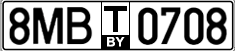 License plate Belarus, Transit plates (2004)